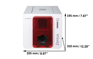 Размеры Evolis Zenius Размеры Evolis Zenius